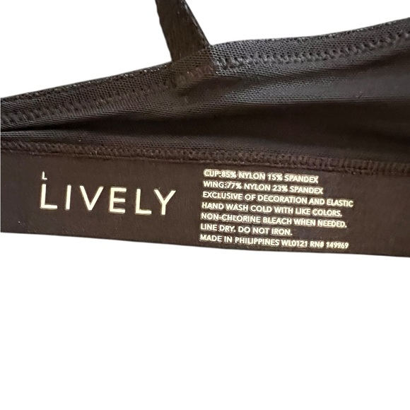 🟠Lively Black Bra – Size Large - Picture 4 of 5
